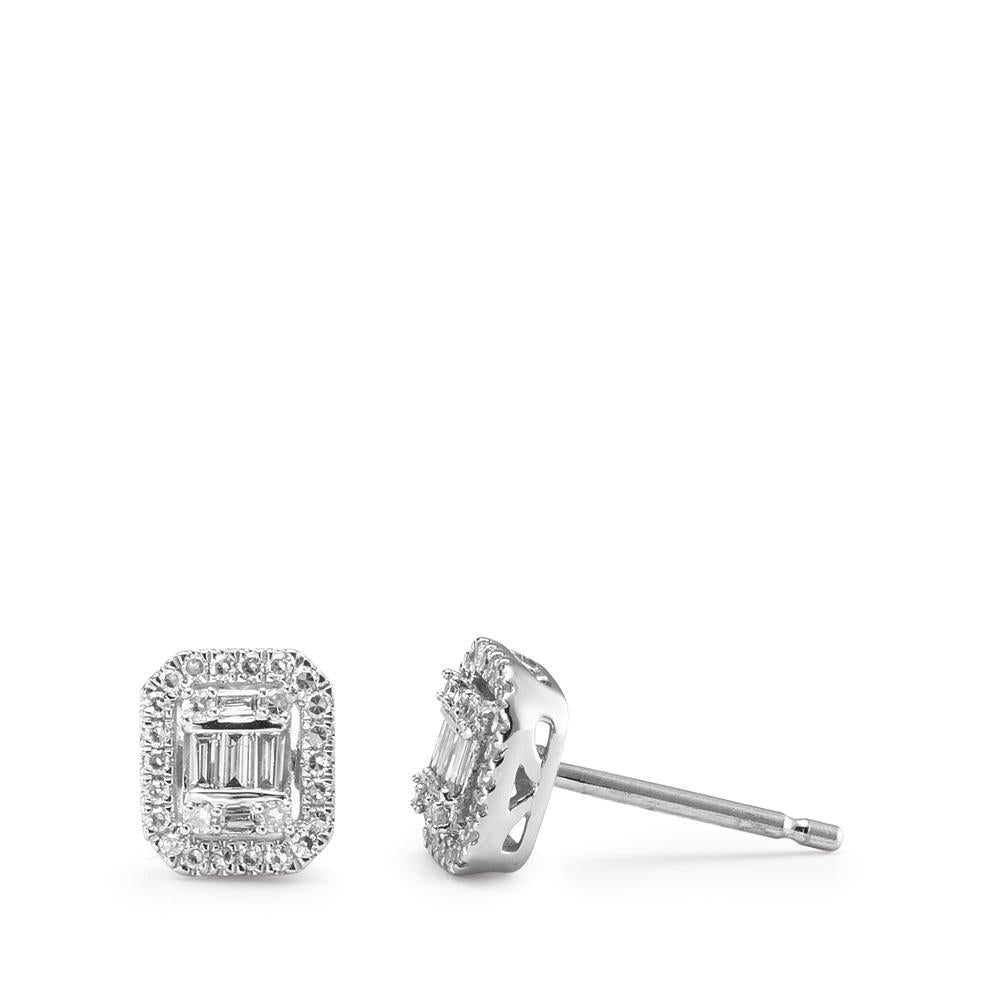 Örhängen med knoppar 750/18 K vitguld diamant vit, 0.23 ct, w-si