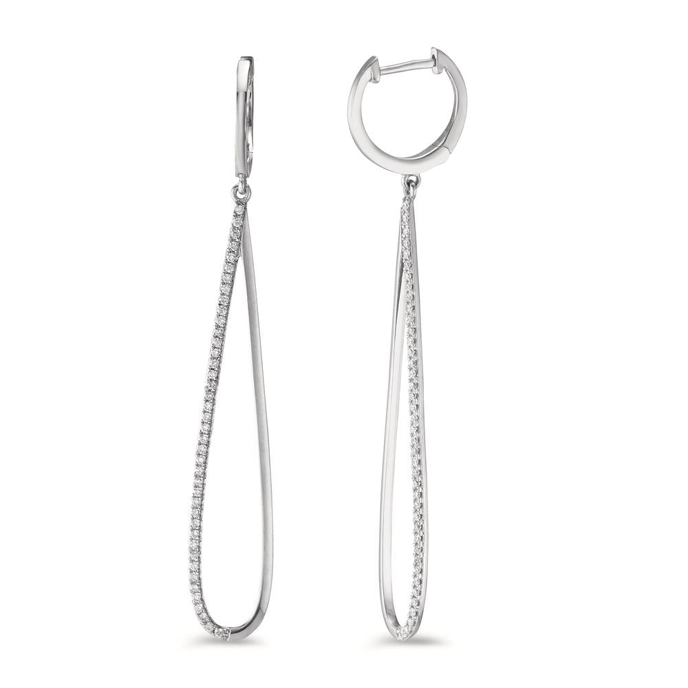 Örhängen 750/18 K vitguld diamant 0.29 ct, w-si