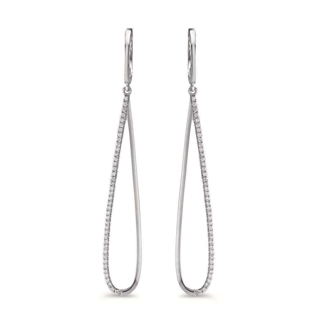 Örhängen 750/18 K vitguld diamant 0.29 ct, w-si