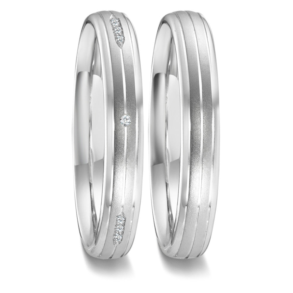 Partnerring 750/18 K vitguld diamant 0.051 ct, 12 stenar, w-vsi