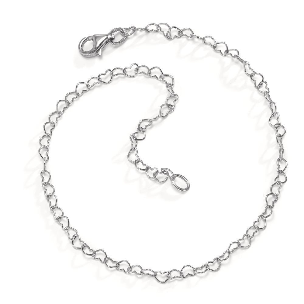 Armband Silver rodiumpläterad Hjärta 18 cm