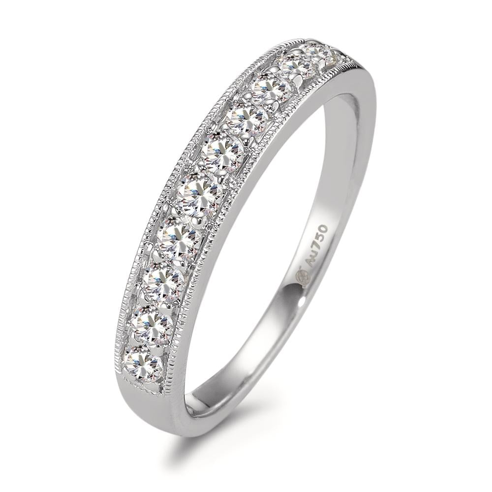 Minnesring 750/18 K vitguld diamant 0.35 ct, 10 stenar, w-si