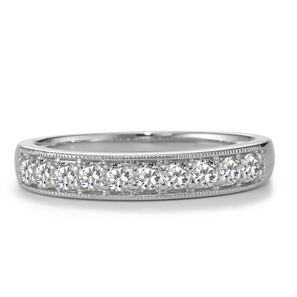 Minnesring 750/18 K vitguld diamant 0.35 ct, 10 stenar, w-si