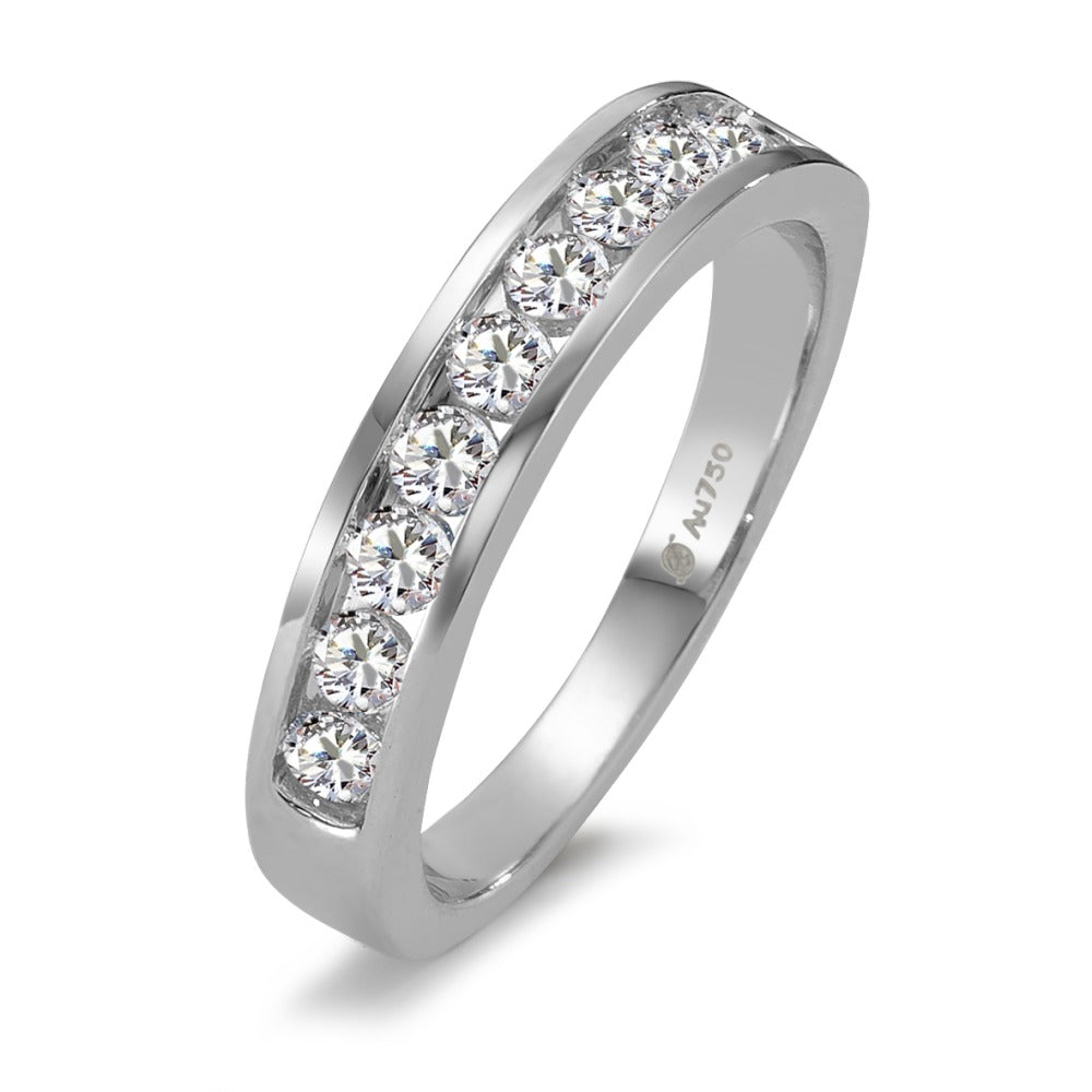 Minnesring 750/18 K vitguld diamant 0.50 ct, 10 stenar, w-si