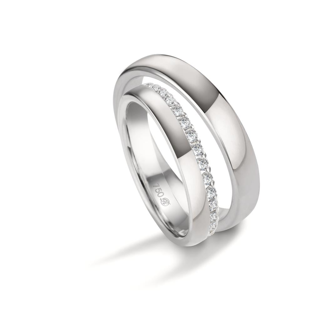 Partnerring 750/18 K vitguld