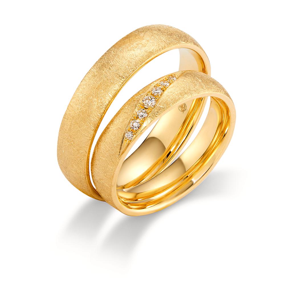 Partnerring 750/18 K gult guld