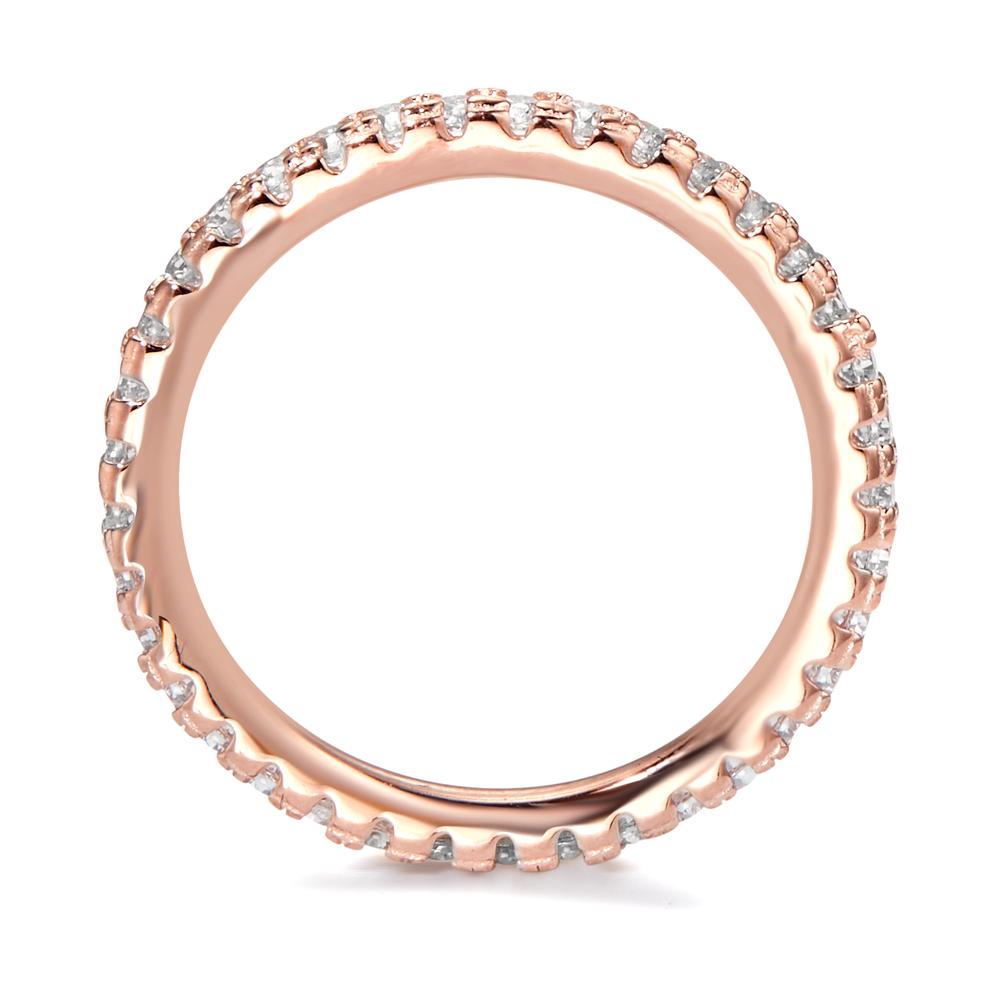 Minnesring Silver Zirkoniumoxid ros guldpläterad