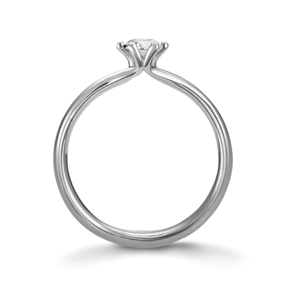 Solitärring 950 platina diamant 0.30 ct, w-si, GIA
