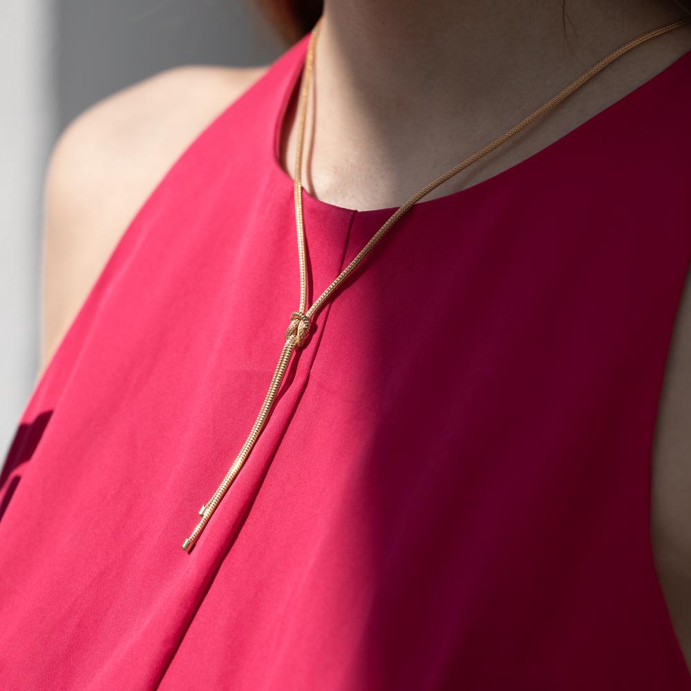 Collier Silver gul guldpläterad 50 cm