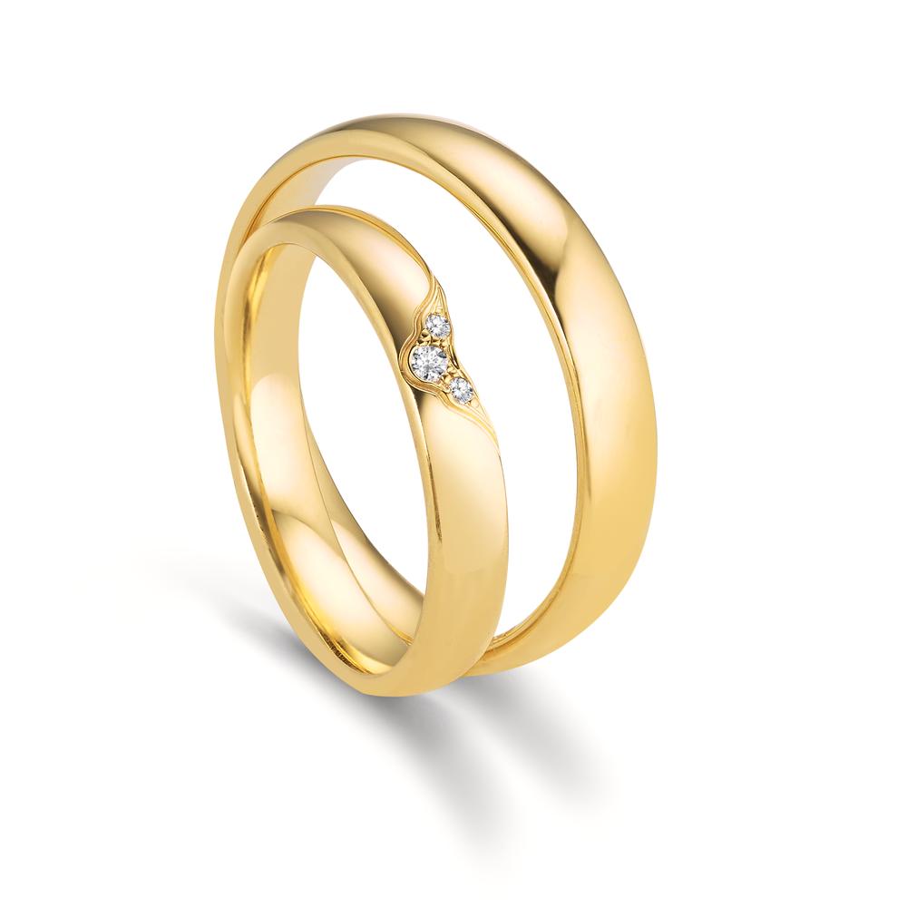 Partnerring 750/18 K gult guld