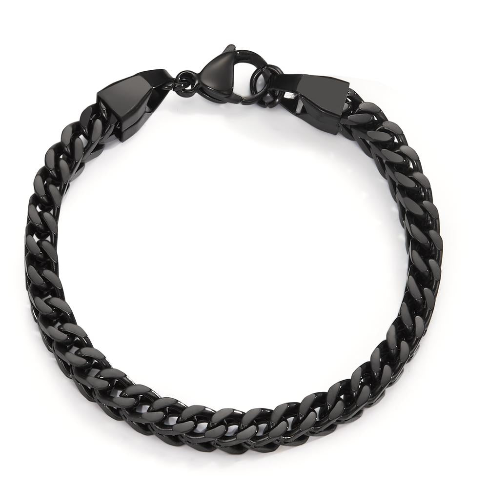 Armband rostfritt stål svart IP-belagd 21 cm