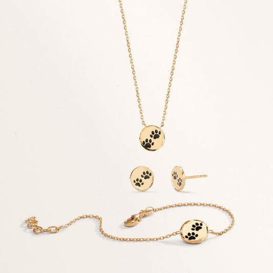 Collier Brons målad tass 35-37 cm