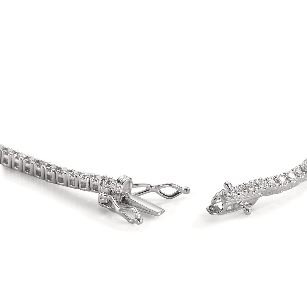 Armband 750/18 K vitguld diamant 1 ct, 92 stenar, w-si 19 cm