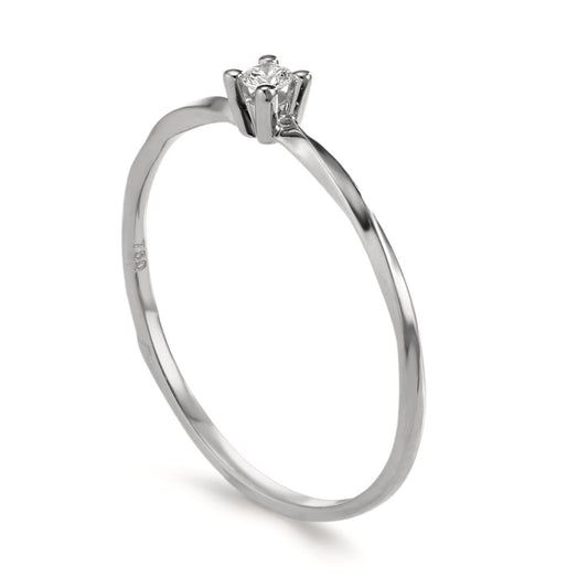 Solitärring 750/18 K vitguld diamant 0.04 ct, w-si