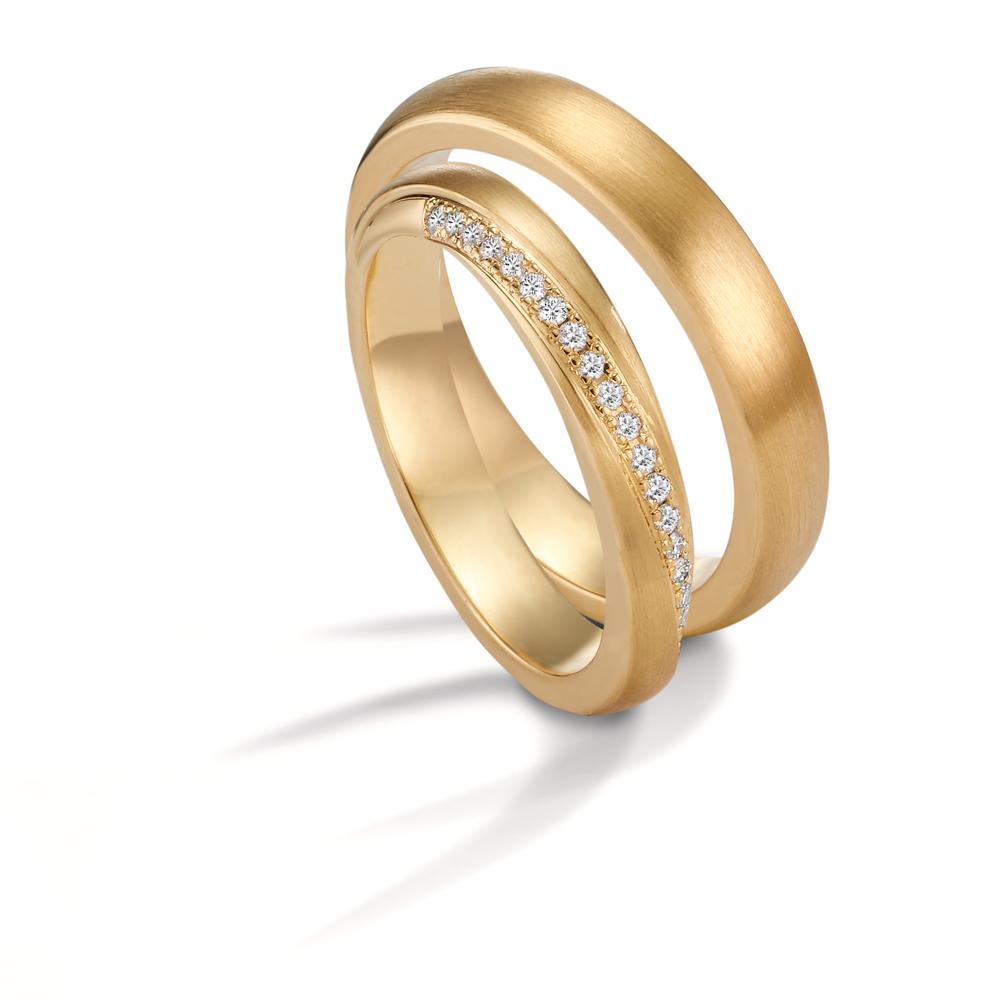 Partnerring 750/18 K gult guld