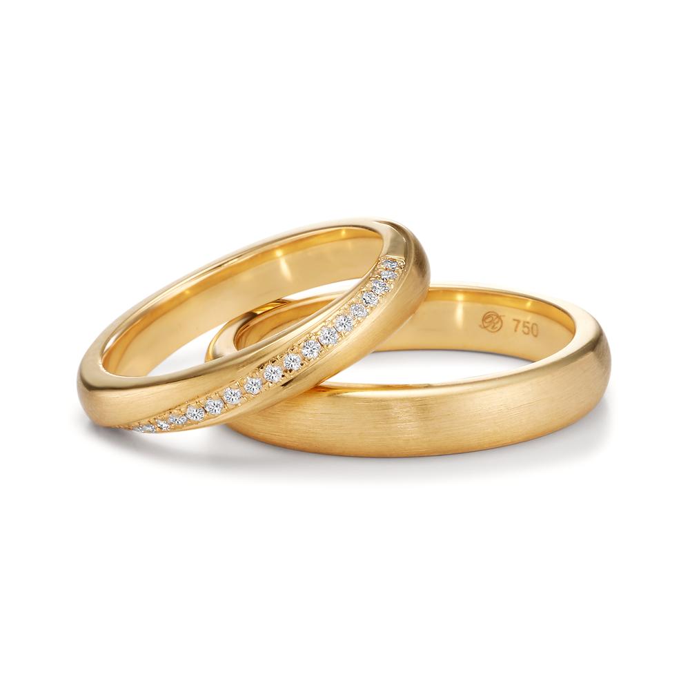 Partnerring 750/18 K gult guld