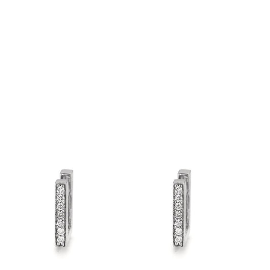 Hopfällbara örhängen 750/18 K vitguld diamant 0.13 ct, w-si