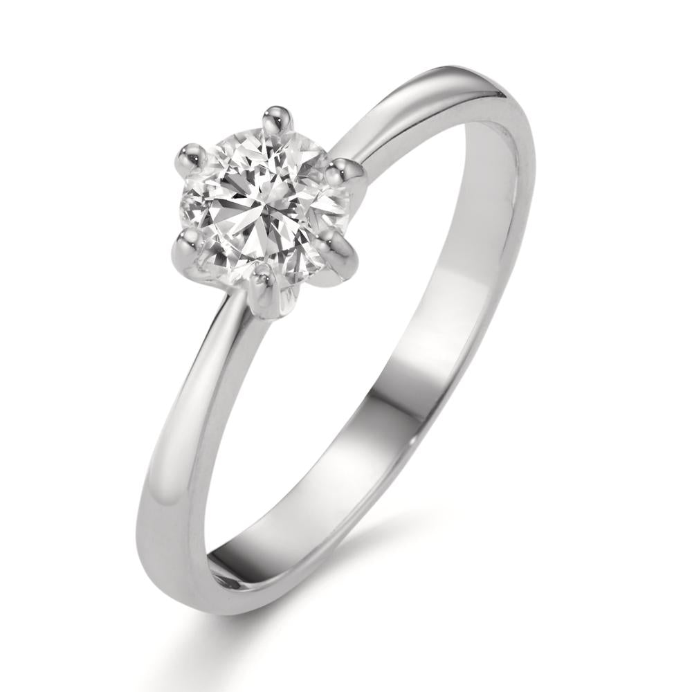 Solitärring 750/18 K vitguld Diamant odlad i labb 0.50 ct, w-si
