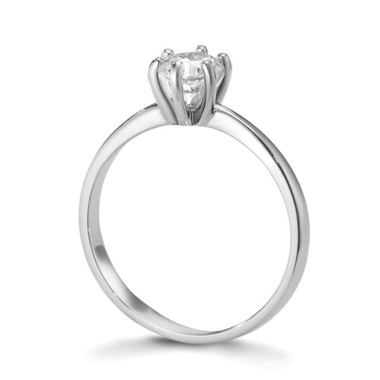 Solitärring 750/18 K vitguld Diamant odlad i labb 0.50 ct, w-si