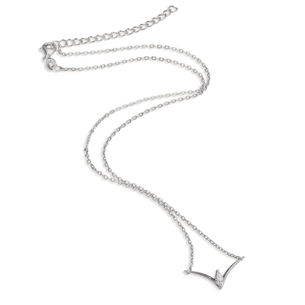 Collier Silver Zirkoniumoxid rodiumpläterad 40-45 cm