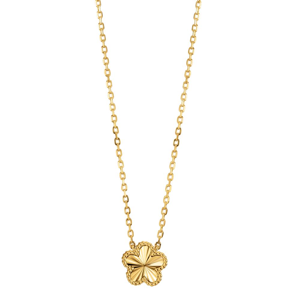 Collier Silver gul guldpläterad blomma 40-45 cm