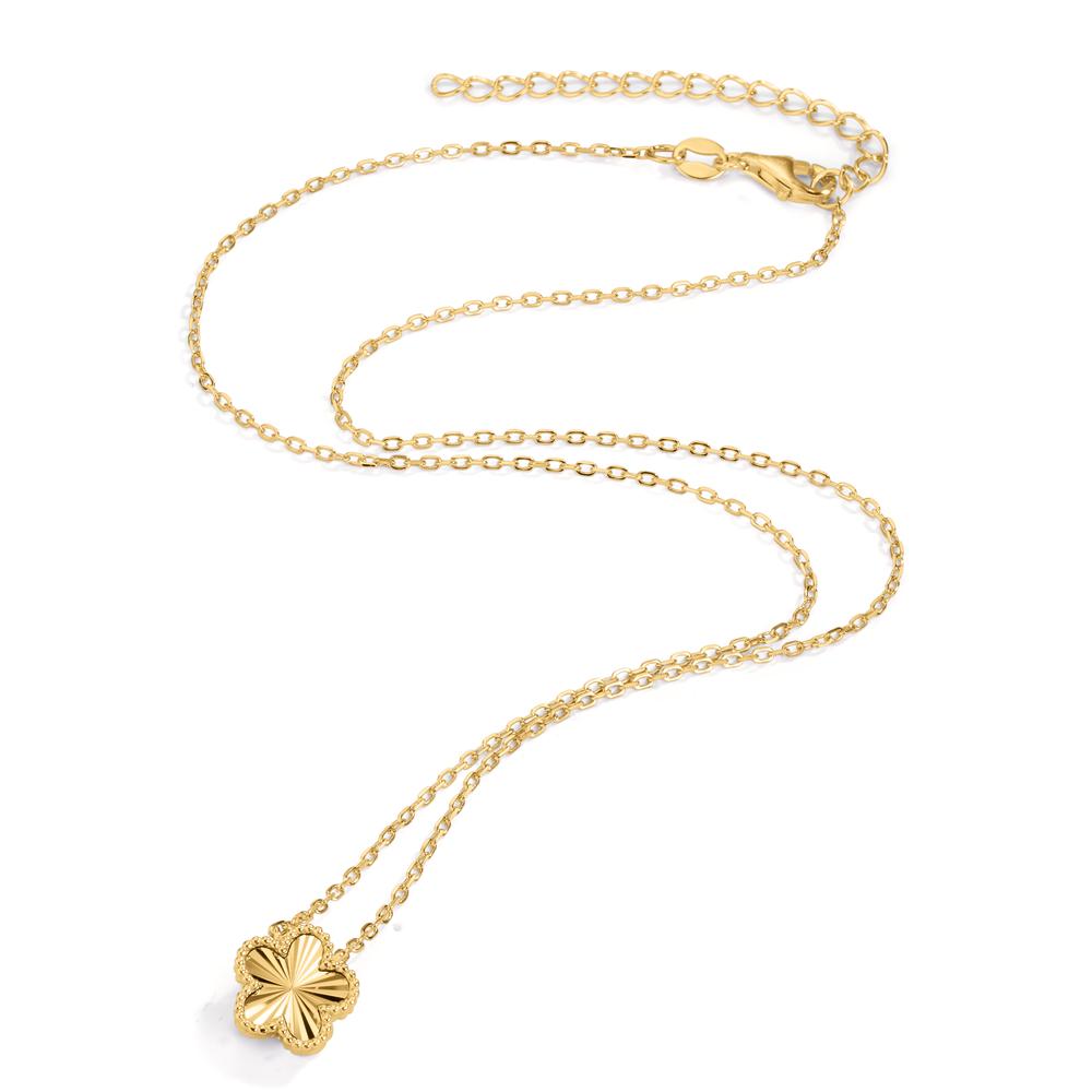 Collier Silver gul guldpläterad blomma 40-45 cm