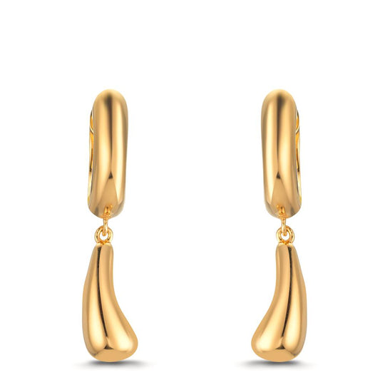 Hopfällbara örhängen Silver gul guldpläterad