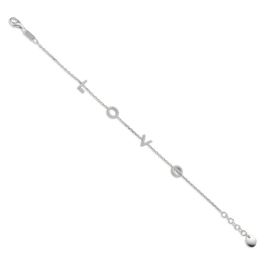 Armband Silver Zirkoniumoxid rodiumpläterad 16-18 cm