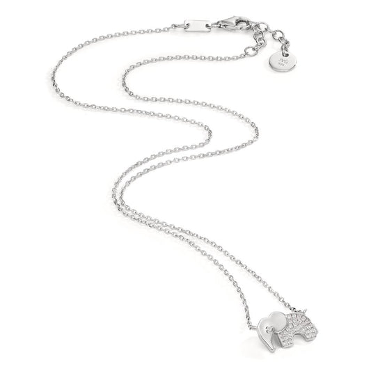 Collier Silver Zirkoniumoxid rodiumpläterad elefant 40-43 cm