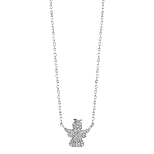 Collier Silver Zirkoniumoxid rodiumpläterad Skyddsängel 40-43 cm