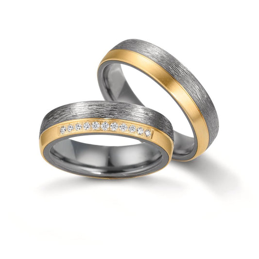 Partnerring 999 Tantal, 585/14 K gult guld