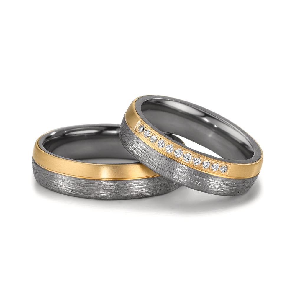 Partnerring 999 Tantal, 585/14 K gult guld