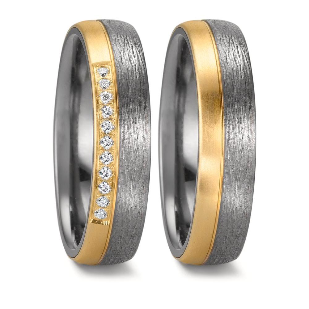 Partnerring 999 Tantal, 585/14 K gult guld