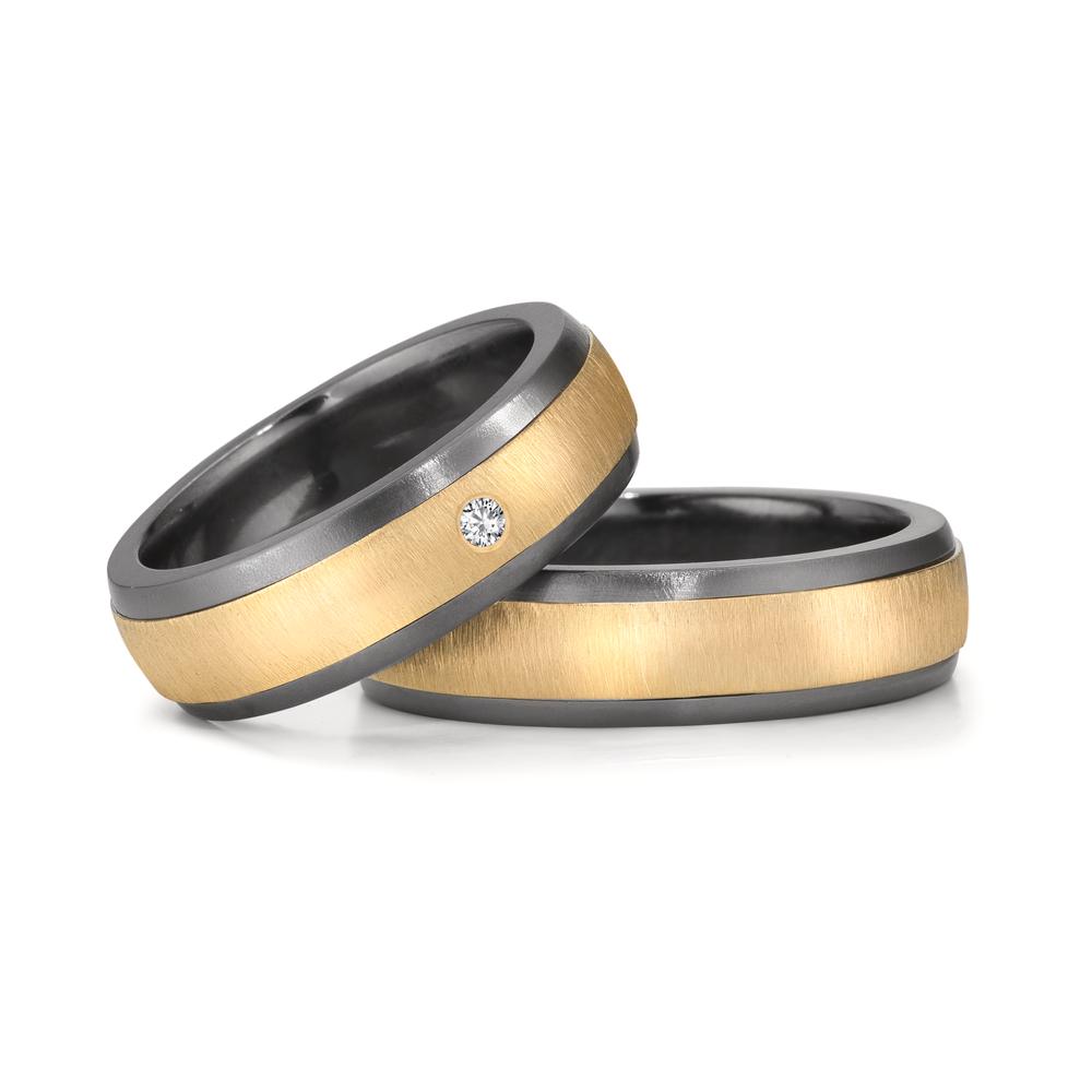 Partnerring 999 Tantal, 585/14 K gult guld