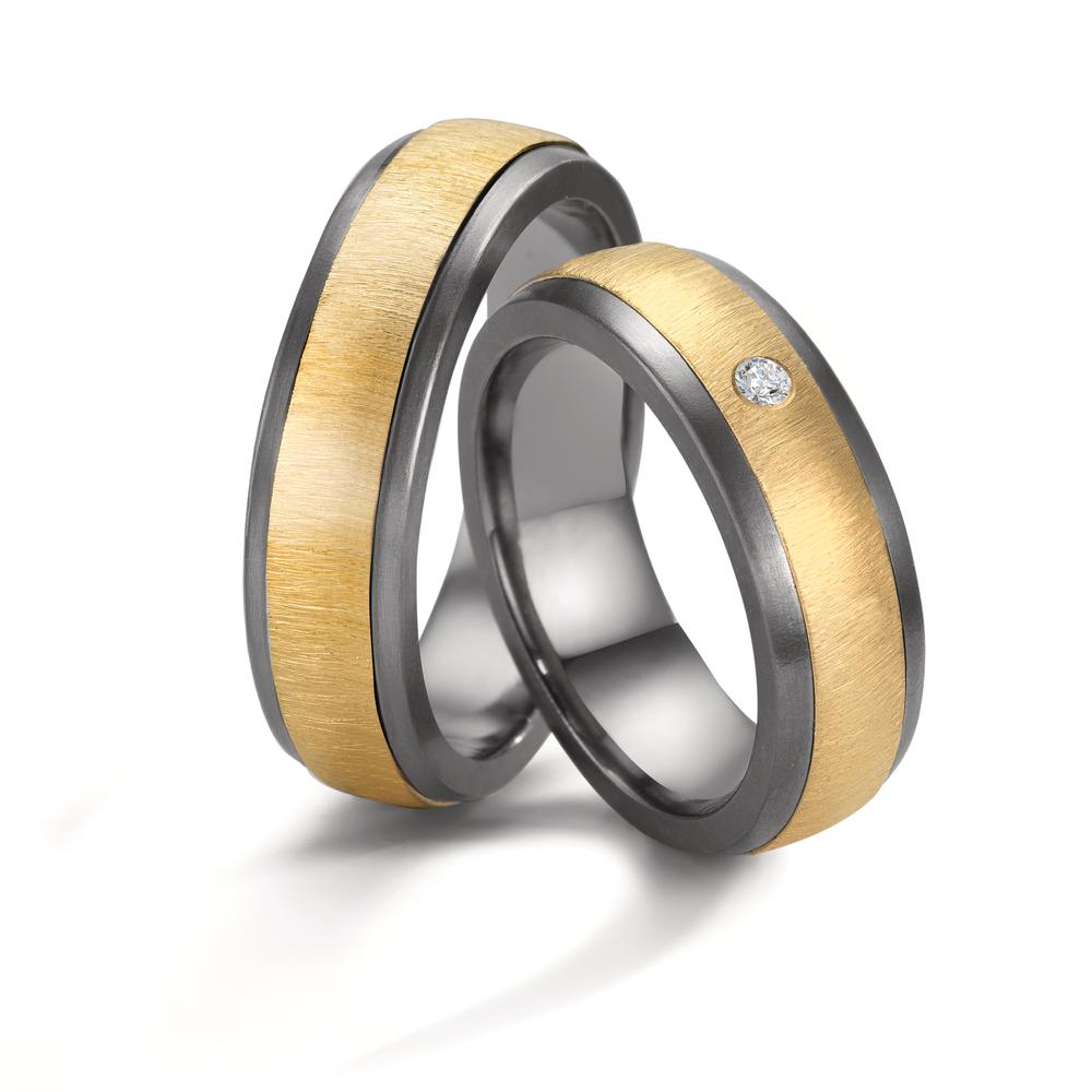 Partnerring 999 Tantal, 585/14 K gult guld