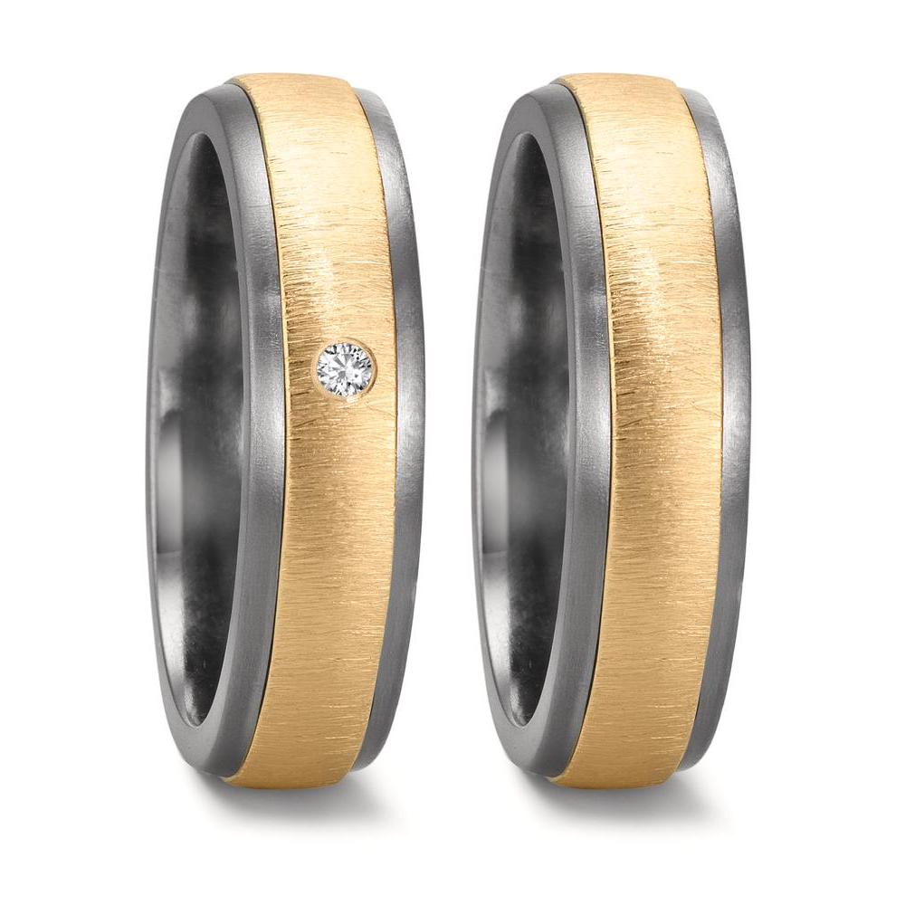 Partnerring 999 Tantal, 585/14 K gult guld