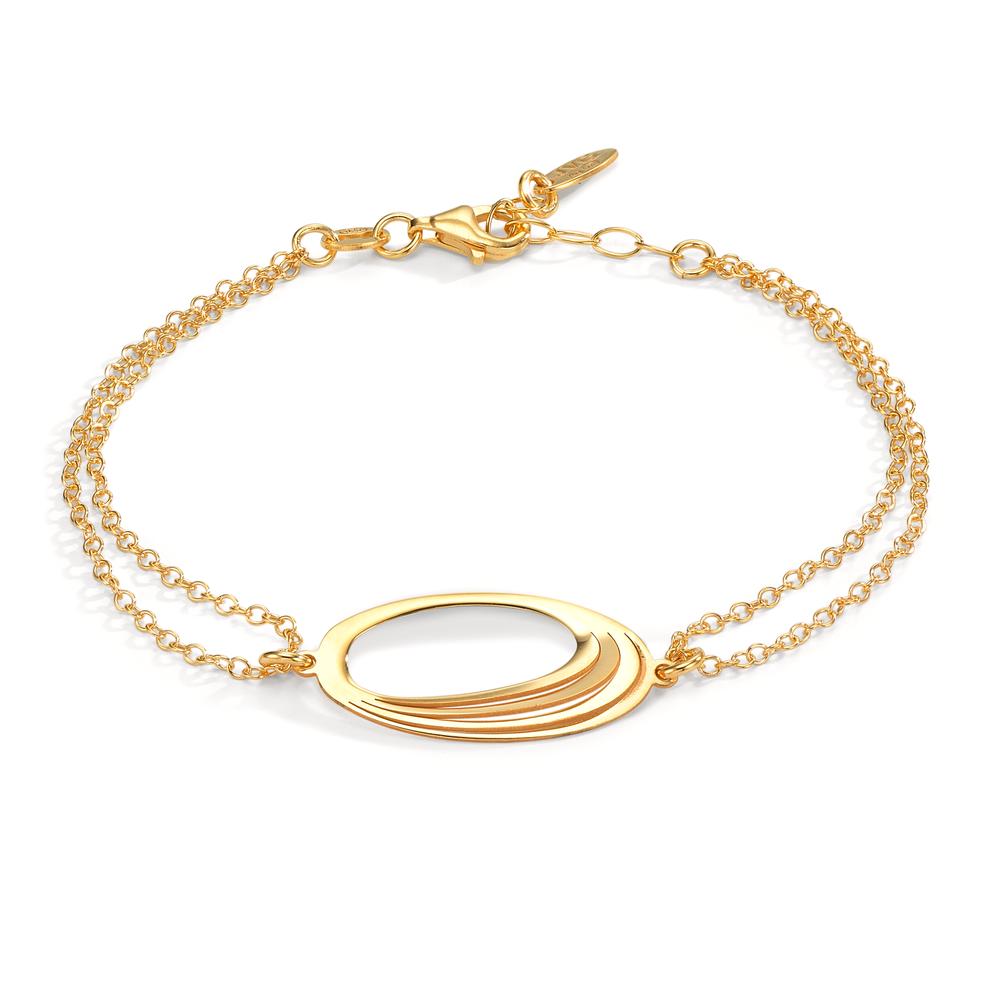 Armband Silver gul guldpläterad 17-19 cm