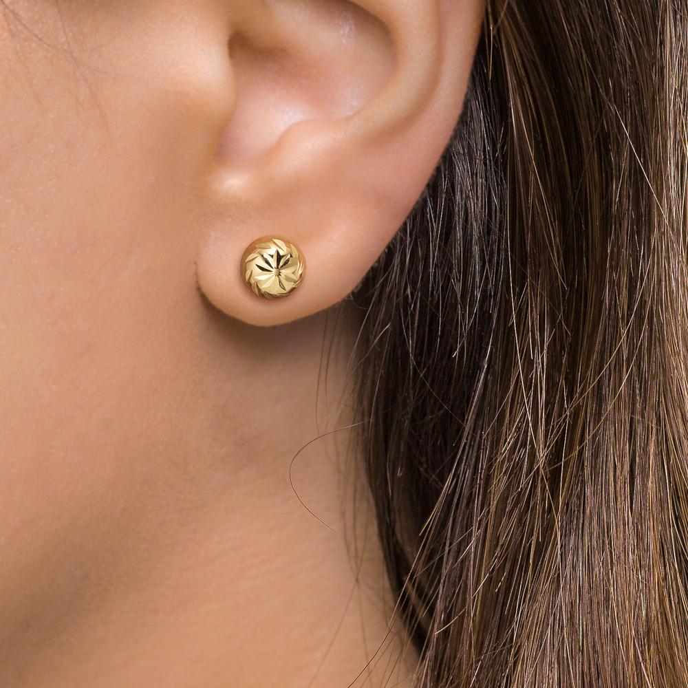 Örhängen med knoppar 375/9 K gult guld Ø6 mm