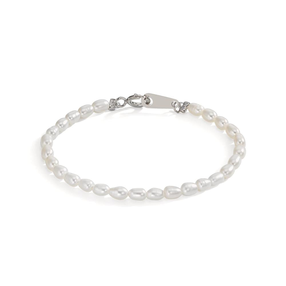 Armband Silver rodiumpläterad Sötvattensodlad pärla, 2.5 mm 11.5 cm