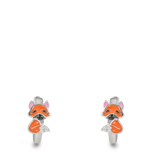 Hopfällbara örhängen Silver rodiumpläterad räv