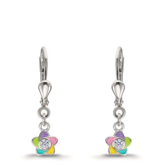 Örhängen Silver Zirkoniumoxid 2 stenar rodiumpläterad