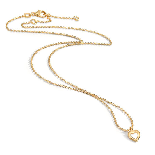 Collier 375/9 K gult guld Hjärta 38-42 cm