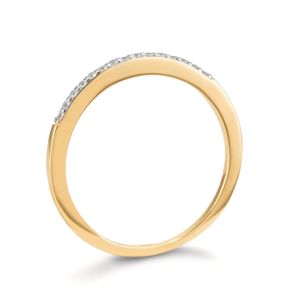 Minnesring 375/9 K gult guld Zirkoniumoxid 15 stenar