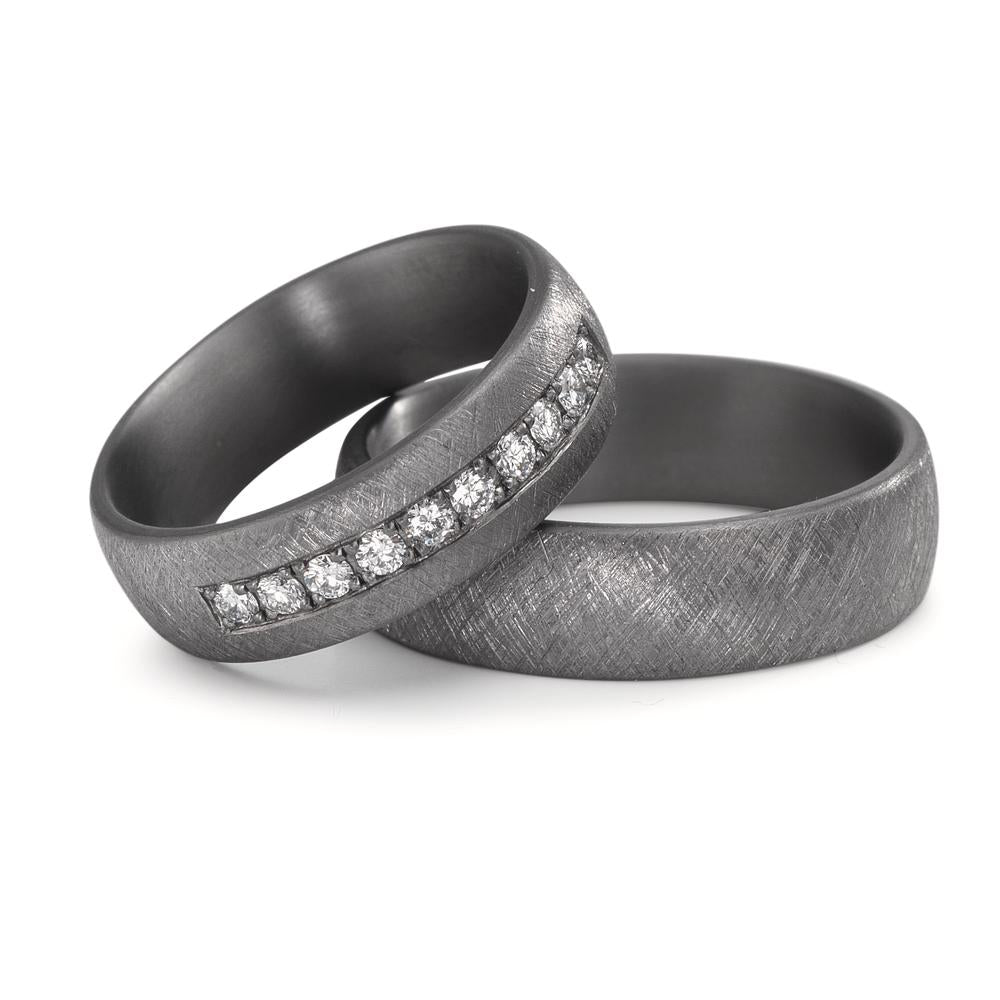 Partnerring 999 Tantal Diamant odlad i labb 0.25 ct, 10 stenar, tw-vsi