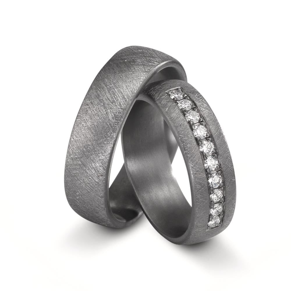 Partnerring 999 Tantal Diamant odlad i labb 0.25 ct, 10 stenar, tw-vsi
