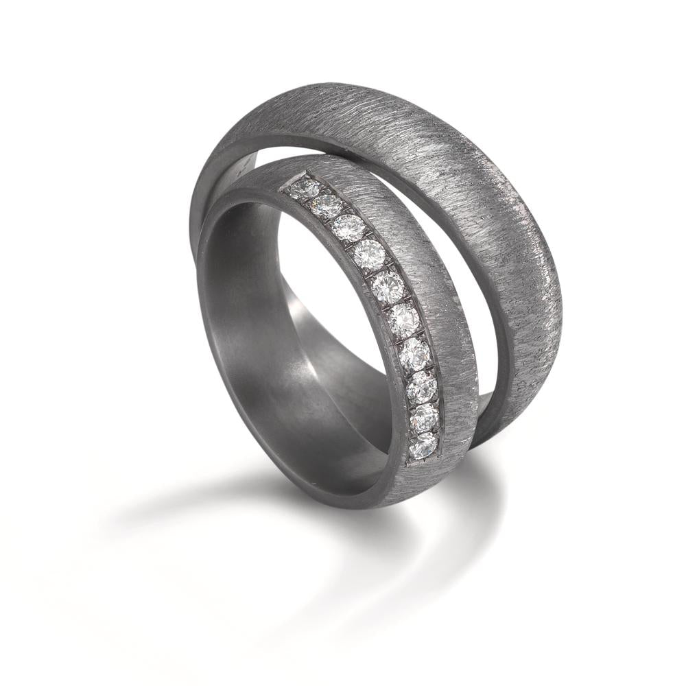 Partnerring 999 Tantal Diamant odlad i labb 0.25 ct, 10 stenar, tw-vsi