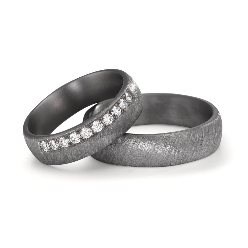 Partnerring 999 Tantal Diamant odlad i labb 0.25 ct, 10 stenar, tw-vsi