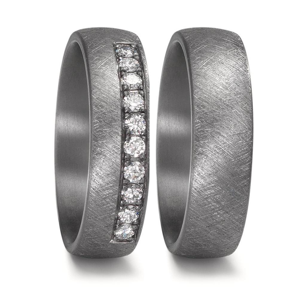 Partnerring 999 Tantal Diamant odlad i labb 0.25 ct, 10 stenar, tw-vsi