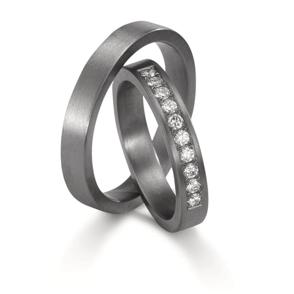 Partnerring 999 Tantal Diamant odlad i labb 0.25 ct, 10 stenar, tw-vsi