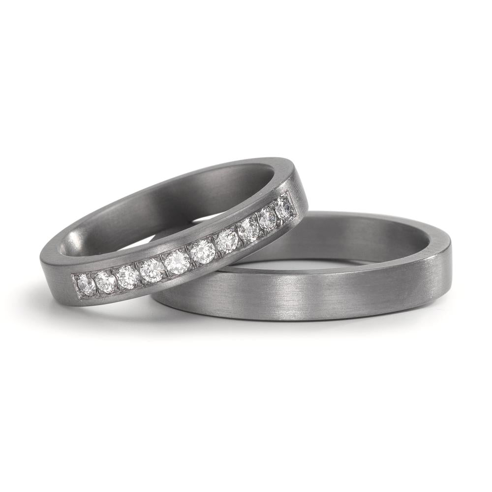 Partnerring 999 Tantal Diamant odlad i labb 0.25 ct, 10 stenar, tw-vsi